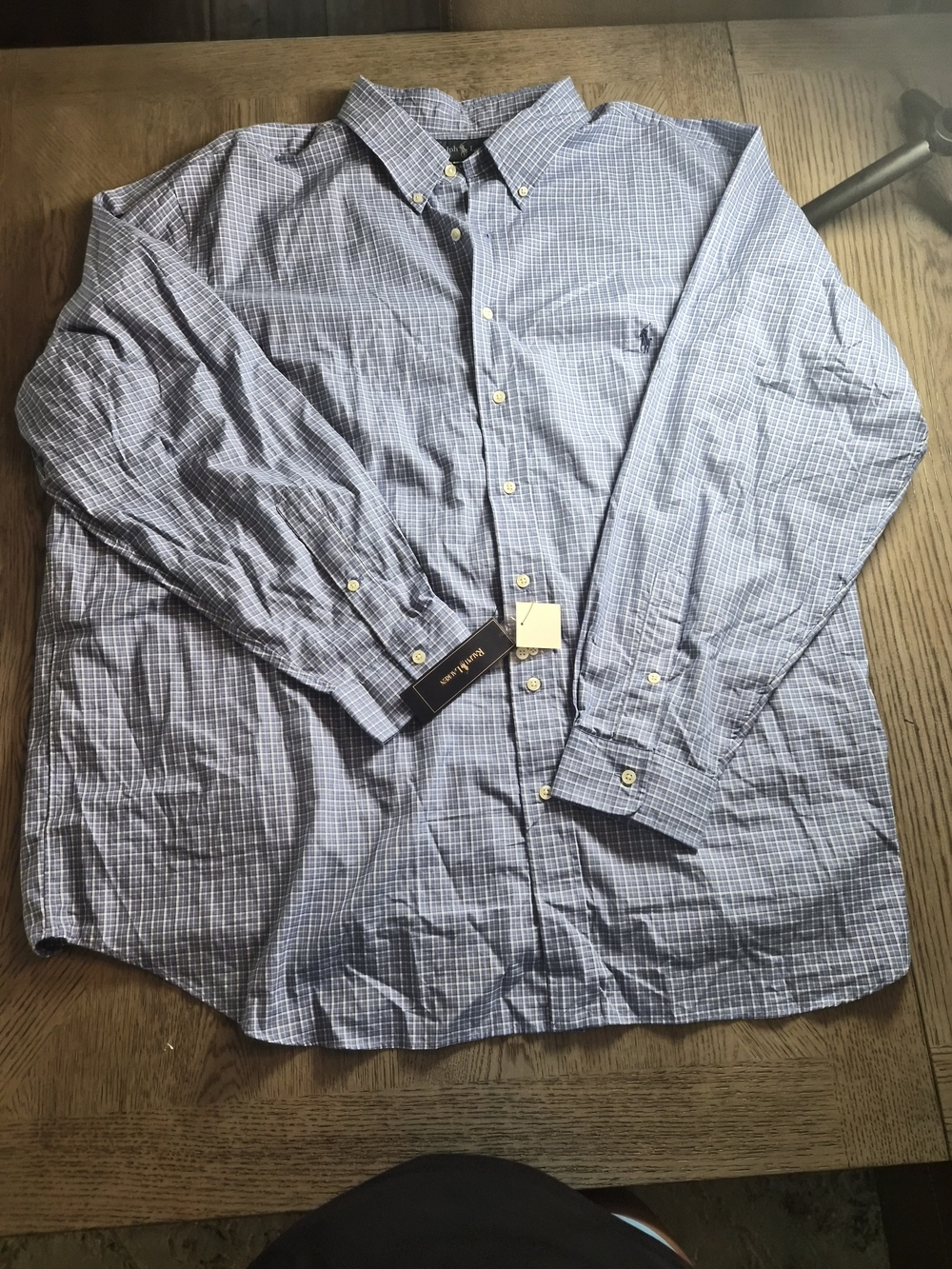 Ralph Lauren Blue Plaid Button-Down Shirt